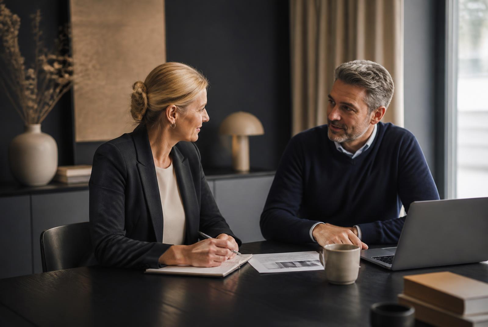 Lönespecialist går igenom lönekörning med kund
